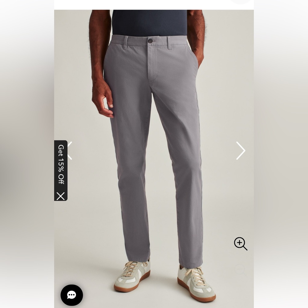 2 Never Worn Men’s Bonobos Stretch Washed Chino in Grey and Blue/Green